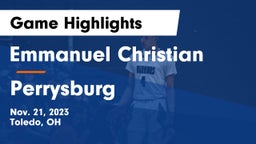 Emmanuel Christian  vs Perrysburg  Game Highlights - Nov. 21, 2023