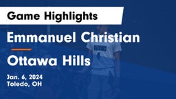Emmanuel Christian  vs Ottawa Hills  Game Highlights - Jan. 6, 2024