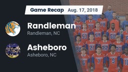 Recap: Randleman  vs. Asheboro  2018