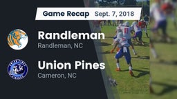 Recap: Randleman  vs. Union Pines  2018