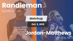 Matchup: Randleman  vs. Jordan-Matthews  2018