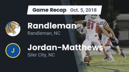Recap: Randleman  vs. Jordan-Matthews  2018