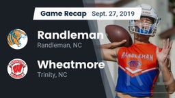 Recap: Randleman  vs. Wheatmore  2019