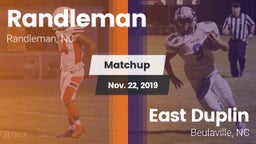 Matchup: Randleman  vs. East Duplin  2019
