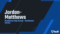 Randleman football highlights Jordan-Matthews