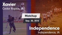 Matchup: Xavier  vs. Independence  2016