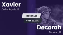 Matchup: Xavier  vs. Decorah  2017