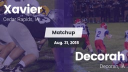 Matchup: Xavier  vs. Decorah  2018