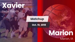 Matchup: Xavier  vs. Marion  2018