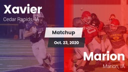 Matchup: Xavier  vs. Marion  2020