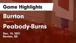 Burrton  vs Peabody-Burns  Game Highlights - Dec. 14, 2021