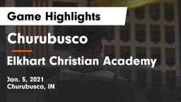 Churubusco  vs Elkhart Christian Academy Game Highlights - Jan. 5, 2021