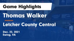 Thomas Walker  vs Letcher County Central  Game Highlights - Dec. 22, 2021
