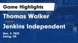 Thomas Walker  vs Jenkins Independent  Game Highlights - Dec. 9, 2023