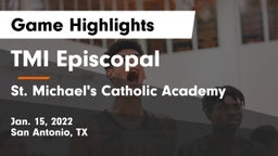 TMI Episcopal  vs St. Michael's Catholic Academy Game Highlights - Jan. 15, 2022