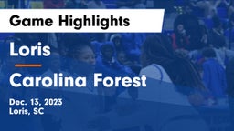 Loris  vs Carolina Forest  Game Highlights - Dec. 13, 2023