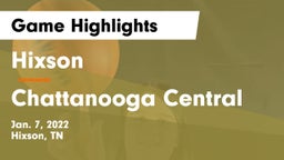 Hixson  vs Chattanooga Central Game Highlights - Jan. 7, 2022