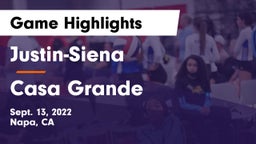 Justin-Siena  vs Casa Grande Game Highlights - Sept. 13, 2022