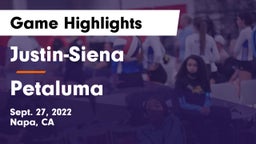 Justin-Siena  vs Petaluma  Game Highlights - Sept. 27, 2022