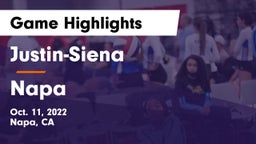 Justin-Siena  vs Napa  Game Highlights - Oct. 11, 2022