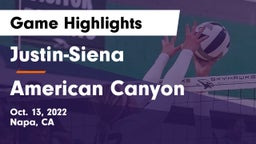 Justin-Siena  vs American Canyon  Game Highlights - Oct. 13, 2022