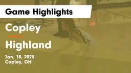 Copley  vs Highland  Game Highlights - Jan. 18, 2023