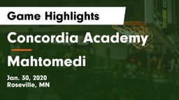 Concordia Academy vs Mahtomedi  Game Highlights - Jan. 30, 2020