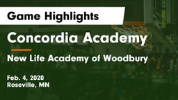 Concordia Academy vs New Life Academy of Woodbury Game Highlights - Feb. 4, 2020