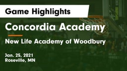Concordia Academy vs New Life Academy of Woodbury Game Highlights - Jan. 25, 2021