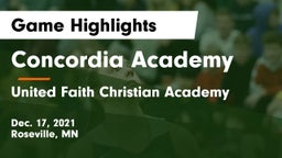 Concordia Academy vs United Faith Christian Academy  Game Highlights - Dec. 17, 2021