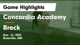 Concordia Academy vs Breck Game Highlights - Dec. 16, 2023