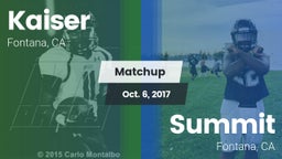 Matchup: Kaiser  vs. Summit  2017