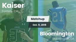 Matchup: Kaiser  vs. Bloomington  2018
