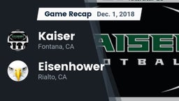 Recap: Kaiser  vs. Eisenhower  2018