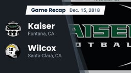 Recap: Kaiser  vs. Wilcox  2018