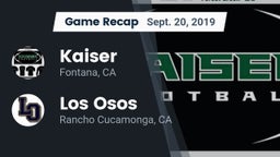 Recap: Kaiser  vs. Los Osos  2019