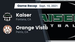 Recap: Kaiser  vs. Orange Vista  2021