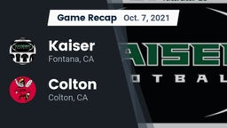 Recap: Kaiser  vs. Colton  2021