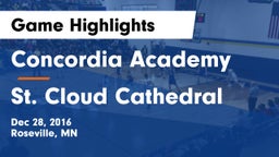Concordia Academy vs St. Cloud Cathedral  Game Highlights - Dec 28, 2016