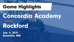 Concordia Academy vs Rockford  Game Highlights - Jan. 4, 2019