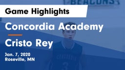Concordia Academy vs Cristo Rey Game Highlights - Jan. 7, 2020