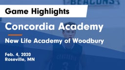 Concordia Academy vs New Life Academy of Woodbury Game Highlights - Feb. 4, 2020
