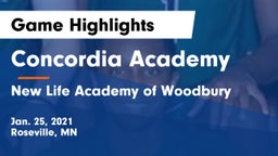 Concordia Academy vs New Life Academy of Woodbury Game Highlights - Jan. 25, 2021