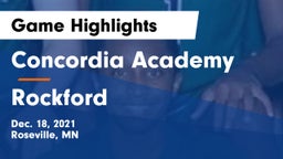 Concordia Academy vs Rockford  Game Highlights - Dec. 18, 2021