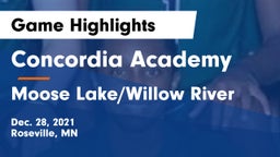 Concordia Academy vs Moose Lake/Willow River  Game Highlights - Dec. 28, 2021