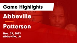 Abbeville  vs Patterson Game Highlights - Nov. 29, 2023