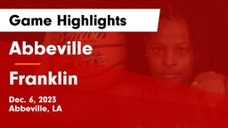 Abbeville  vs Franklin Game Highlights - Dec. 6, 2023