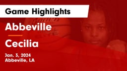 Abbeville  vs Cecilia  Game Highlights - Jan. 3, 2024