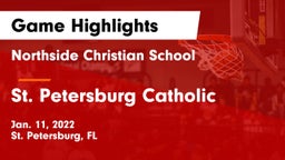 Northside Christian School vs St. Petersburg Catholic  Game Highlights - Jan. 11, 2022