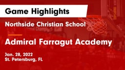 Northside Christian School vs Admiral Farragut Academy Game Highlights - Jan. 28, 2022